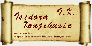 Isidora Konjikušić vizit kartica